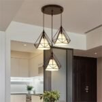3-Light Farmhouse Hemp Rope Chandelier, Vintage Ceiling Lighting Lamp, Industrial Pendant Light Fixture for Kitchen Island Living Room Dining Room Bedroom Foyer