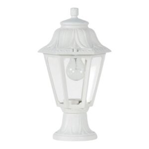 Fumagalli Outdoor Wall and Post Light, Black&White Classic Lantern Style, (2-WHITE)