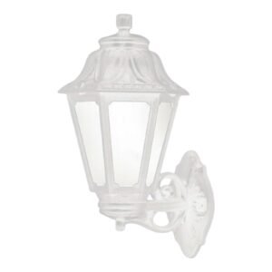 Fumagalli Outdoor Wall and Post Light, Black&White Classic Lantern Style, (1-WHITE)