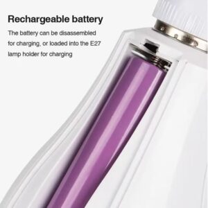 Emergency Rechargeable Light Bulb,Stay Lights Up When Power Failure,1200mAh 15W 80W Equivalent LED Light Bulbs for Home,Camping,Tent - Image 4