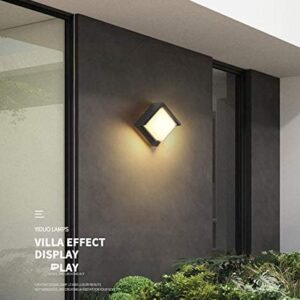 Outdoor Lamp Modern Wall Sconce Light Square 3000k Waterproof Wall Light (Warm White) - Image 6