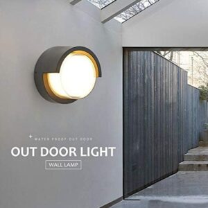 Outdoor Lamp Modern Wall Sconce Light Fixture Round 3000k Waterproof Acrylic Wall Light (Warm White) - Image 3
