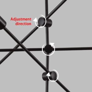 Modern Sputnik Chandelier 6-Light Black Ceiling Lighting Mid-Century Pendant Light Fixture for Kitchen Island Dining Room Living Room Bedroom - Image 3