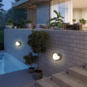 Outdoor Lamp Modern Wall Sconce Light Fixture Round 3000k Waterproof Acrylic Wall Light (Warm White) - Image 4