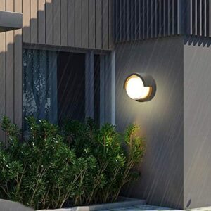 Outdoor Lamp Modern Wall Sconce Light Fixture Round 3000k Waterproof Acrylic Wall Light (Warm White) - Image 5