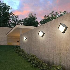 Outdoor Lamp Modern Wall Sconce Light Square 3000k Waterproof Wall Light (Warm White) - Image 4