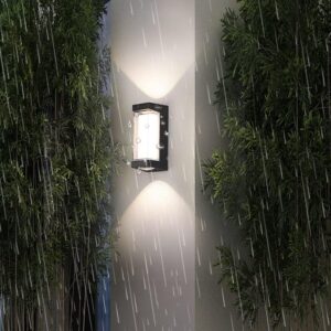 3 LED Mini Outdoor Wall Lamp Up and Down Wall Light Waterproof Acrylic (Warm White) - Image 5