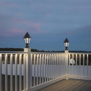 Outdoor Plastic Post Lights, Exterior Lamp Post Light Fixture with E27 Socket, Black Waterproof Post Lantern with Clear Lampshade, Pillar Outside Lighting for Garden, Patio, Pathway - Image 7