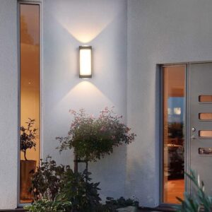 3 LED Mini Outdoor Wall Lamp Up and Down Wall Light Waterproof Acrylic (Warm White) - Image 4