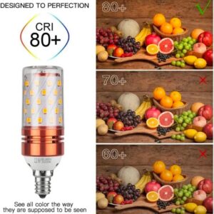 3-Color LED Light Bulbs with Warm White, Natural White and Cool White, Color Changing Light Bulb, Small Edison Screw E14 Candle Bulbs, 12W LED Corn Bulbs, Non-dimmable, Pack of 10 - Image 6