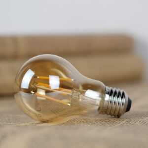 Vintage E27 Edison Bulbs LED Light Bulbs 40W Equivalent,2700K Warm White,Antique Amber Glass Decorative Bulbs,A60 4W LED Filament Bulbs,Pack of 10(Yellow Light) - Image 4