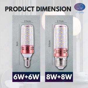 3-Color LED Light Bulbs with Warm White, Natural White and Cool White, Color Changing Light Bulb, Small Edison Screw E14 Candle Bulbs, 16W LED Corn Bulbs, Non-dimmable, Pack of 10 - Image 4