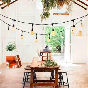 Outdoor String Lights, Electric Plug-In Festoon Lights 10 Meter 20Pcs G80 Globe LED Bulbs, Outdoor Waterproof Decorative Hanging Light String for Patio Garden Porch Yard - Image 7