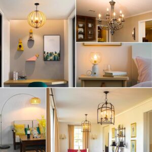 E14 LED Filament Light Bulb, Small Edison Screw Candle Bulbs, 4W 360lm, Warm White 2700K E14 LED Bulb, Energy Saving Candle Light Bulbs, Non-dimmable, Pack of 10(Yellow Light) - Image 3