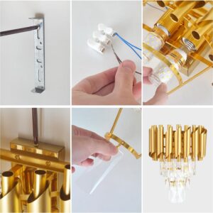 Modern Crystal Wall Sconce, E14 3-Tier Crystal Wall Light, Gold LED Indoor Wall Lamp, Interior Lighting Decoration for Living Room, Bedroom, Dining Room,Hallway - Image 3