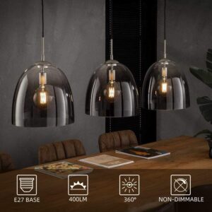 Vintage E27 LED Edison Globe Light Bulbs 40W Equivalent,2200K Warm White,Antique Amber Glass Decorative Bulbs,G95 4W LED Filament Bulbs,Pack of 6(Yellow Light) - Image 4