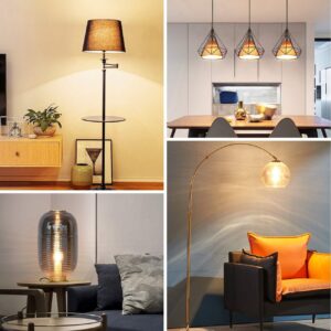 Vintage E27 Edison Bulbs LED Light Bulbs 40W Equivalent,2700K Warm White,Antique Amber Glass Decorative Bulbs,A60 4W LED Filament Bulbs,Pack of 10(Yellow Light) - Image 5
