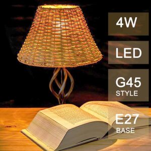 Vintage LED Edison Globe Light Bulbs 40W Equivalent, 2700K Warm White, Antique Amber Glass Decorative Bulbs, E27 Base, G45 4W LED Filament Bulbs, Pack of 10(Yellow Light) - Image 4