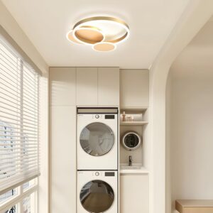 LED Modern Round Ring Ceiling Light, Flush Mount Decorative Bright Ceiling for Living Room and Bedroom, with Remote ControlDimmable and Adjustable 3-Color Temperature - Image 6