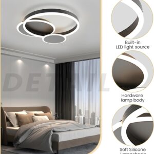 LED Modern Round Ring Ceiling Light, Flush Mount Decorative Bright Ceiling for Living Room and Bedroom, with Remote ControlDimmable and Adjustable 3-Color Temperature - Image 7