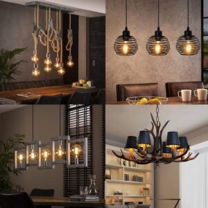Vintage E27 LED Edison Globe Light Bulbs 40W Equivalent,2200K Warm White,Antique Amber Glass Decorative Bulbs,G95 4W LED Filament Bulbs,Pack of 6(Yellow Light) - Image 6