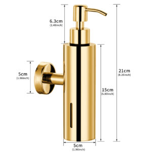 Modern Round Wall-Mount Liquid Soap Pump in 6 Luxury Colors - Image 4