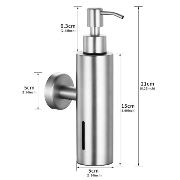Round-Wall-Mount-Liquid-Soap-matt-silver