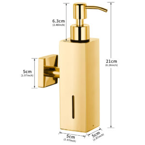 Luxury Square Wall-Mounted Soap Dispenser – Stainless Steel Series - Image 4