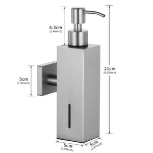 Luxury Square Wall-Mounted Soap Dispenser – Stainless Steel Series - Image 6